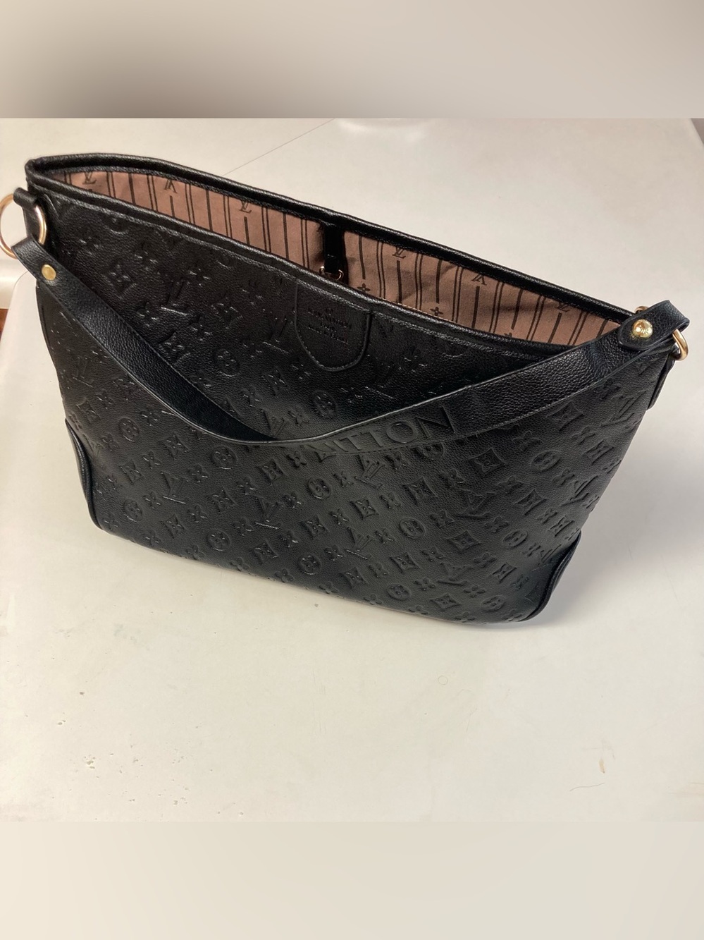 Faux Black Leather Purse